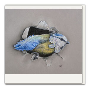 Klappkarte Blütenmeise