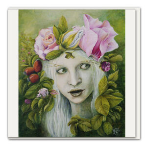 Klappkarte Rosenelfe