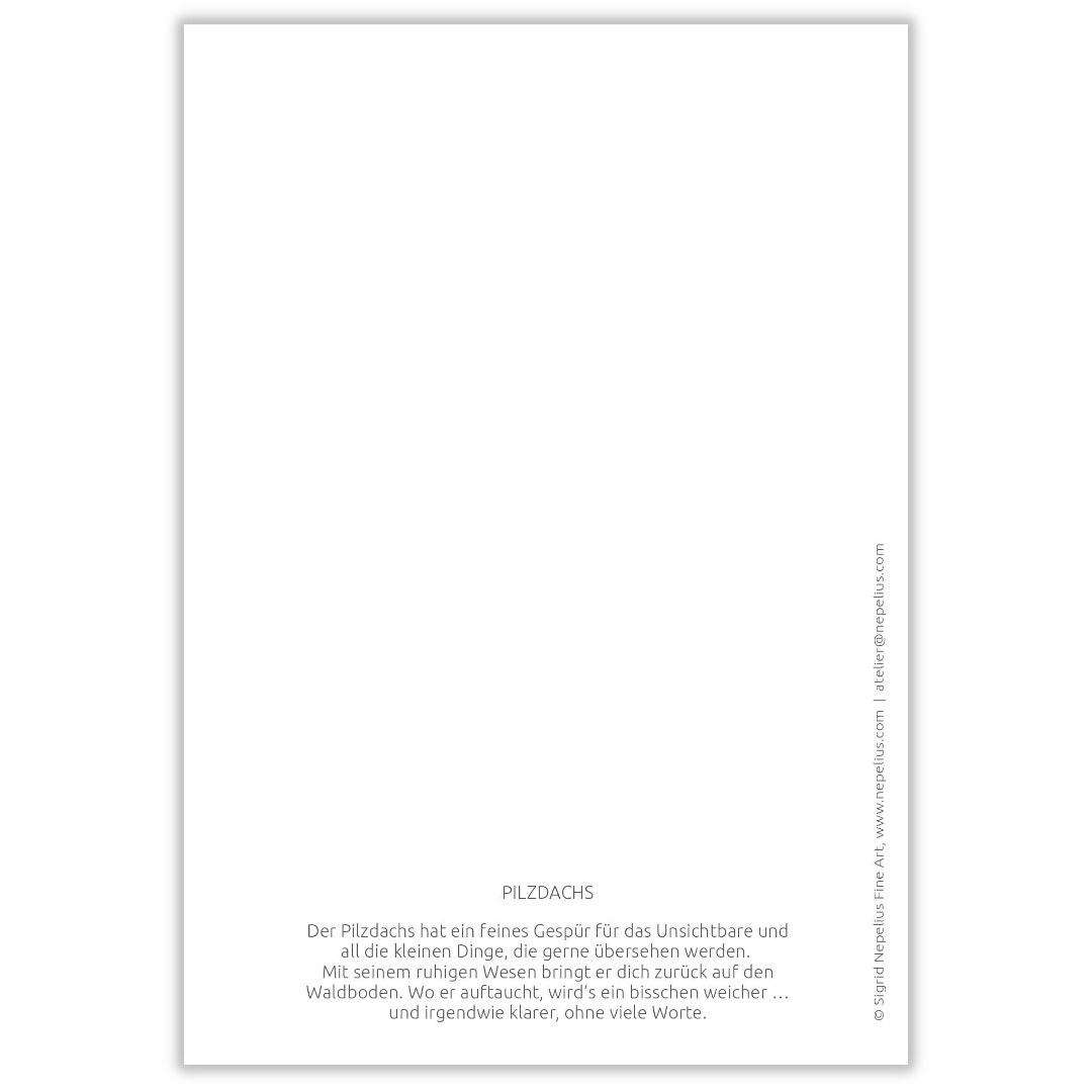 Klappkarte Pilzdachs – Bild 2