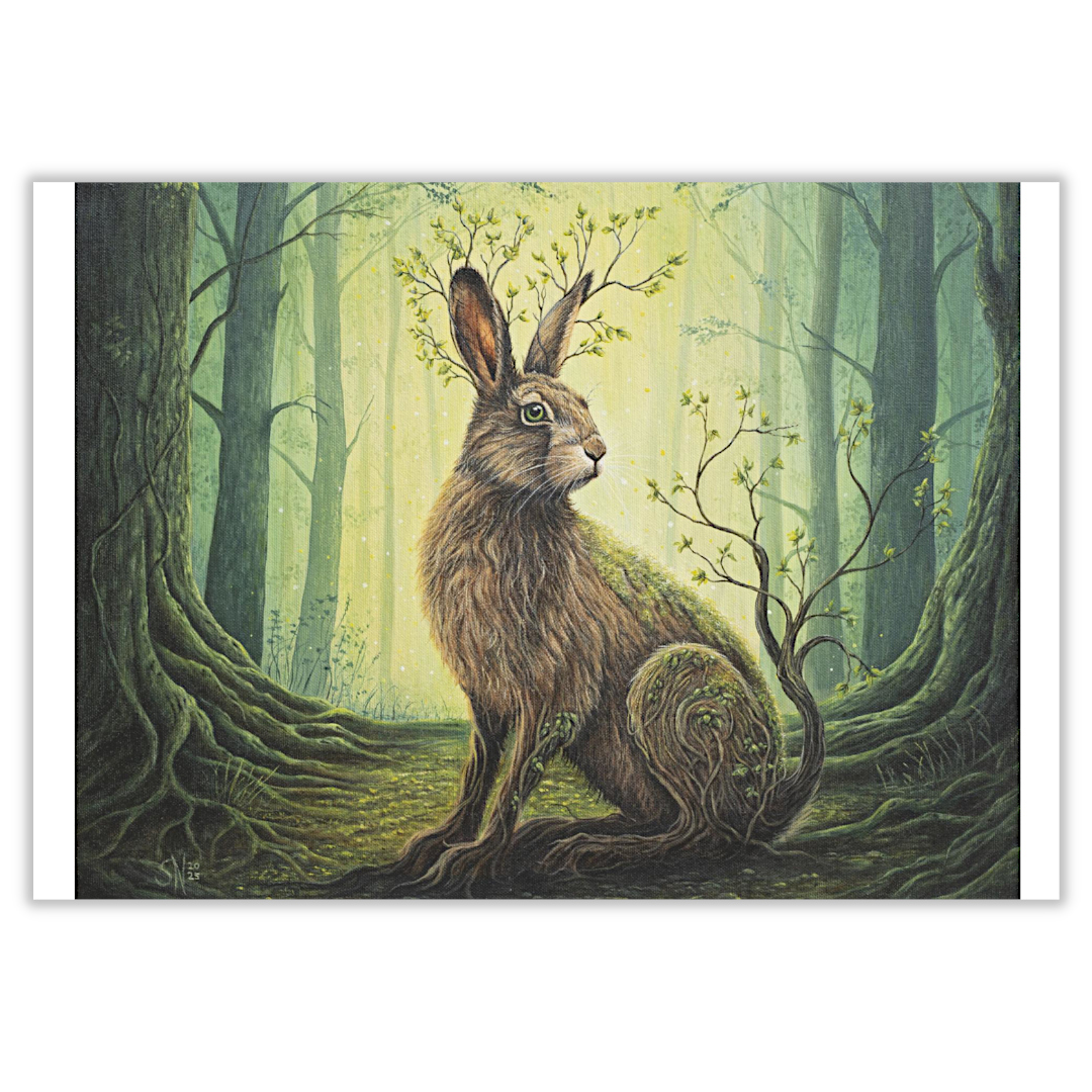 Klappkarte Wurzelhase